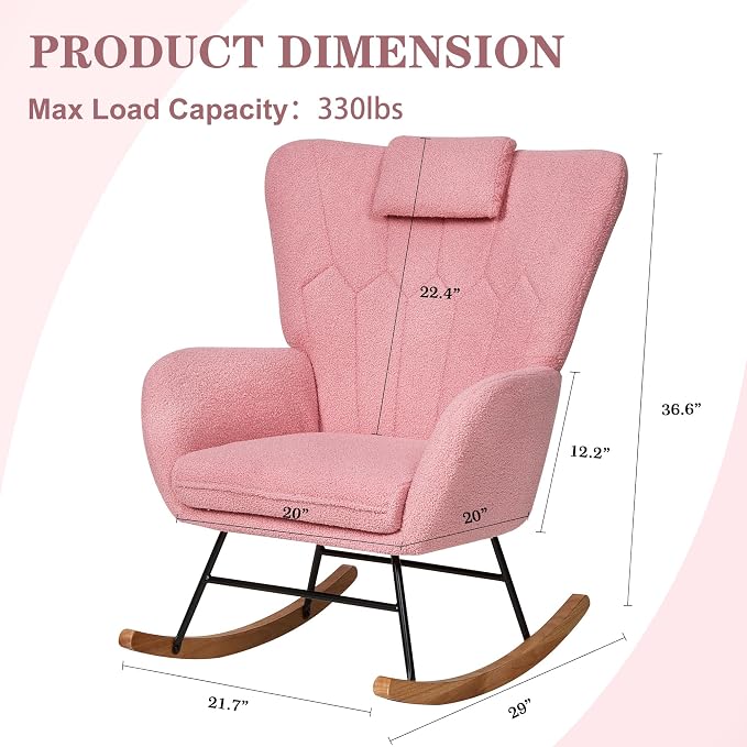 VECELO Rocking Chair Nursery - Image 2