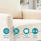 OLIXIS Comfy Accent Chair for Living Room Bedroom and Waiting Room, Upholstered - Image 3