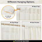 MYSKY HOME Sheer Curtains 63 Inch Length - Image 3