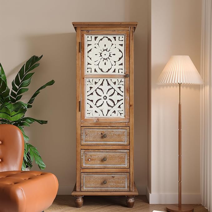 LKTART Solid Wood Accent Storage Cabinet by LKTART