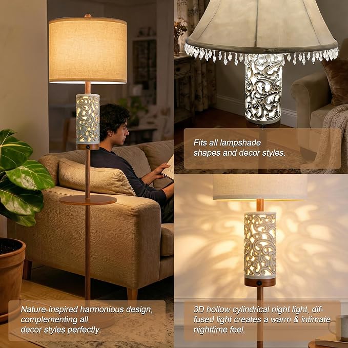 OYEARS Dimmable Farmhouse Floor Lamp - Image 8