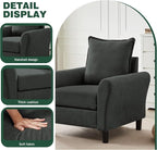 79" Convertible Sectional Sofa Set, Modern Linen Small L Shaped Couch - Image 8