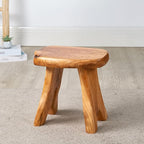 Greenage Cedar Roots Wooden Stool Naturally Shape 10" x 13.5" x 12.2" H Wood by Organicwooddesignsexudingvitality