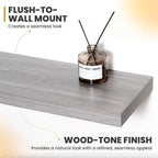 Acovy 72 Inch Floating Shelves, 9.3" Deep Floating Shelf Wall Mounted, Rustic - Image 5