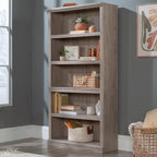 Sauder 5 Tier Book Shelf Wooden Bookcase Multipurpose Bookshelf - Image 2