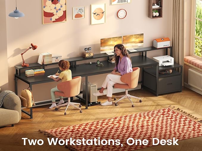 SEDETA 66" L Shaped Desk with Power Outlet, Reversible Home Office Computer - Image 8