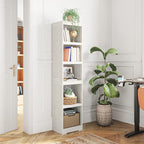 LINSY HOME 5-Shelf Bookcase, Narrow Bookshelves Floor Standing Display Storage - Image 2