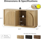 win2win Fluted Sideboard Buffet Cabinet - Image 2