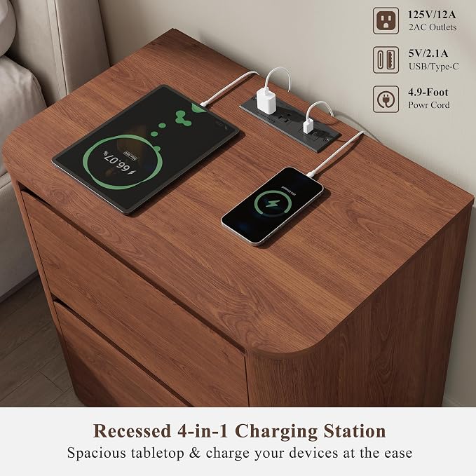 YANSNWO Modern Minimalist Dresser and Nightstand Sets 3 Piece Bedroom Set - Image 7