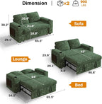 Vipbear 65" Loveseat Sleeper Sofa - Image 2