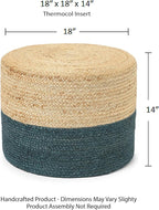 REDEARTH · Cylindrical Pouf Foot Stool Ottoman - Image 2