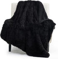 Bedsure GentleSoft Fuzzy Sherpa Faux Fur Twin Blanket Black Cozy Gifts by Unknown