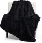 Bedsure GentleSoft Fluffy Black Throw Blanket Gifts by Unknown