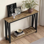 ChooChoo Farmhouse Console Table, Rustic Vintage Narrow Sofa Table - Image 5