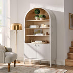 Modway Nolan Tall Arched Storage Display Cabinet in Ivory - Image 2