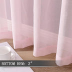 Tollpiz Short Sheer Curtains Linen Textured Living Room Curtain Sheers Light - Image 4