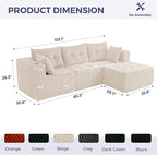 MAXYOYO Modular Sectional Sofa Couch, L Shaped Modern Cloud Couch - Image 2