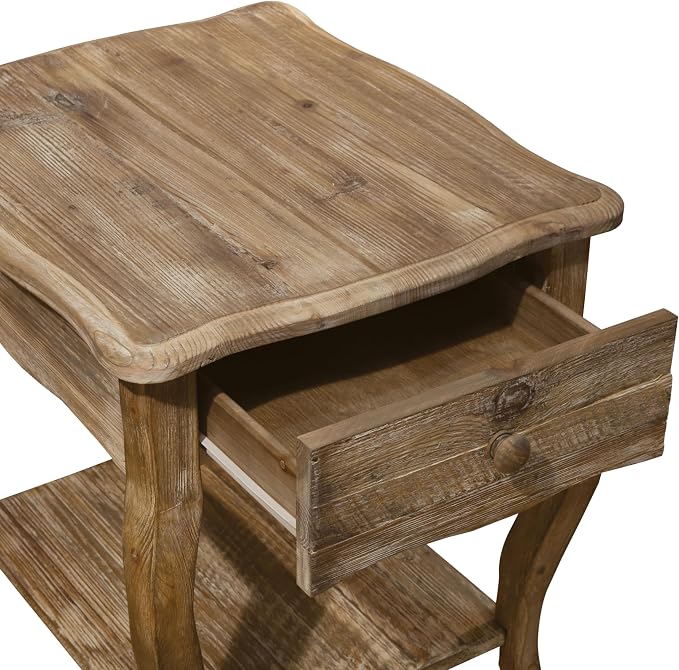 Austerity Rustic Solid Wood End Table - Image 7