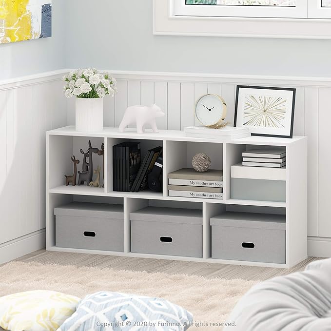 Furinno LUDER Book Shelf, 7-Cube Bookshelf, Bookcase - Image 2
