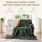 LUTBM Boho Throw Blanket for Bed 100% Cotton Soft Lightweight Quilt Home Decor - Image 4