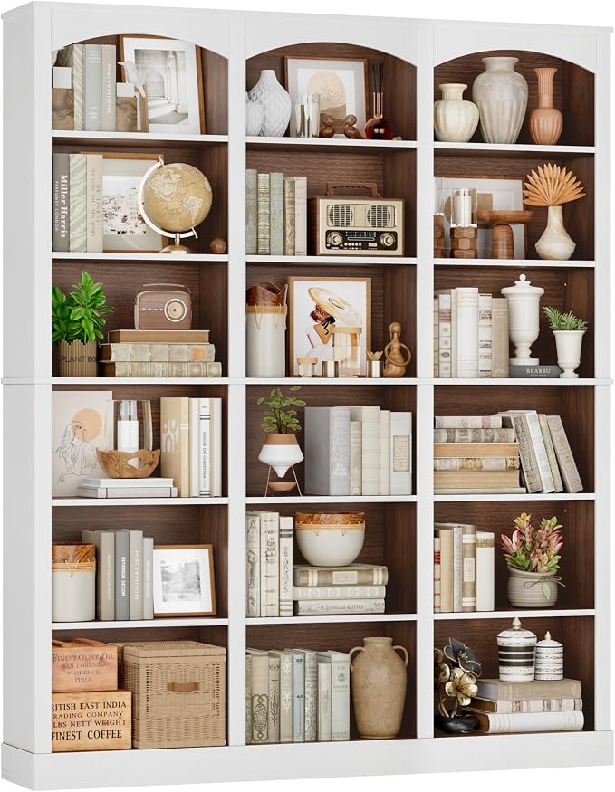 FACBOTALL 71" Triple Wide Bookshelf, 6 Tier Tall Bookshelf, Large Bookcase by FACBOTALL