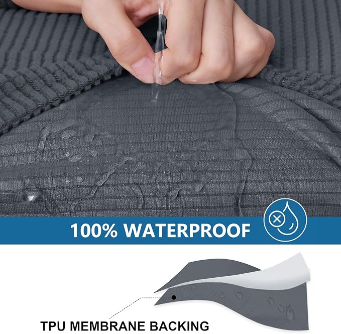 Waterproof Couch Cushion Covers, Washable Sofa Cushion Slipcovers, Thick - Image 3