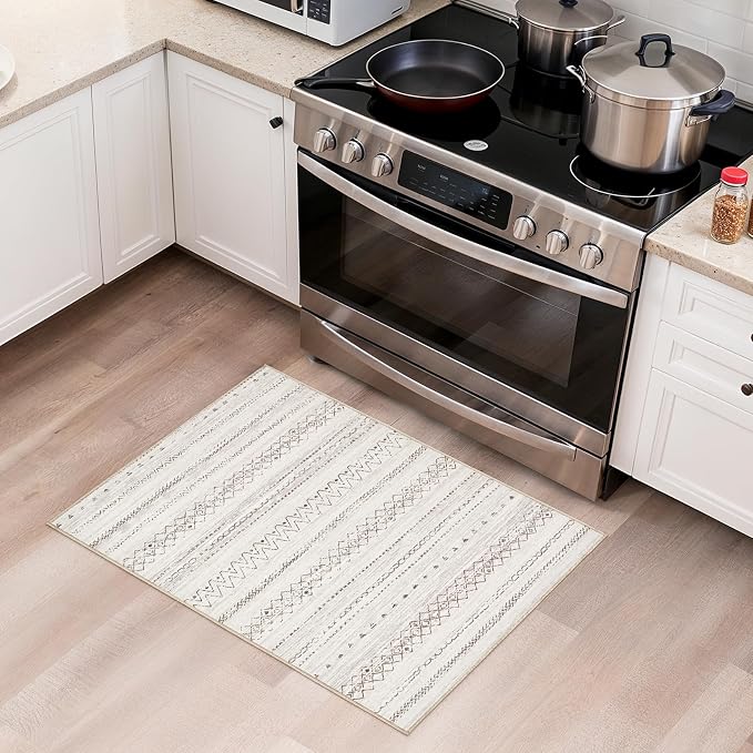 cotiled Washable 2x3 Entryway Rugs: Boho Moroccan Soft Small Rug | Solve Modern - Image 3