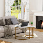 Garden 4 you Coffee Table Faux Marble Nesting Table - Image 4