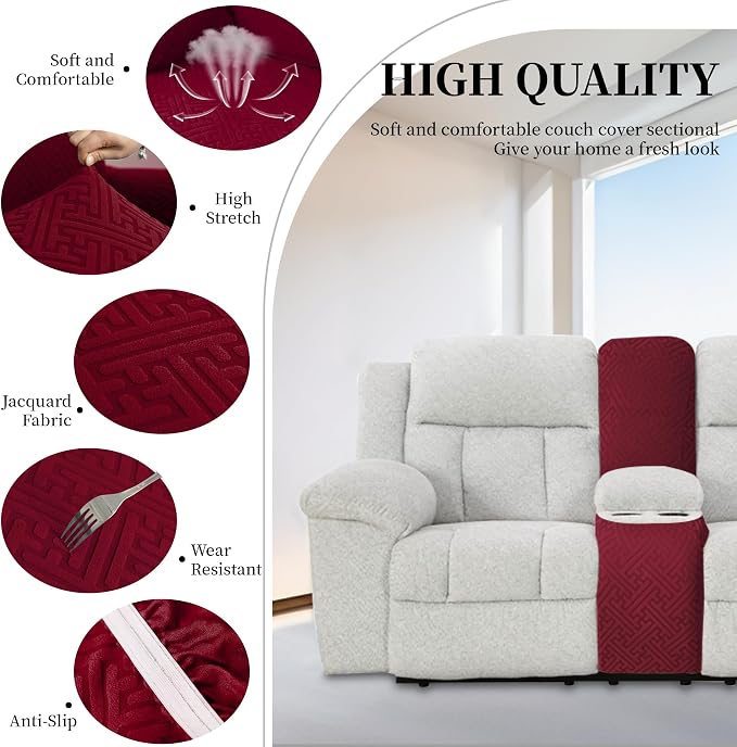 100% Waterproof Sectional Recliner Couch Covers - Image 4