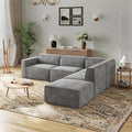 Novilla 109" Modular Sectional Sofa, No Assembly Cloud Sectional Couch by Novilla