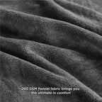 Bedsure GentleSoft Fleece Blanket Twin Size Dark Grey - Image 5