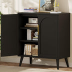 Keehusux 15.7" D Black Buffet Cabinet - Image 4