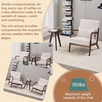 Beige Midcentury Modern Accent Chair - Image 4