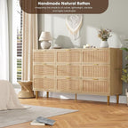 GarveeHome Rattan 9 Drawer Dressers - Image 7