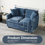 Loveseat Sofa, Comfy Chenille Small Couch - Image 2