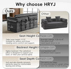 5-in-1 Convertible Sofa Bed, Corduroy Futon Couch Sleeper - Image 4