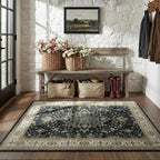 RELEANY Washable Area Rug, Water Repellent, Pet Friendly, Vintage Floral Boho - Image 3