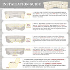 100% Waterproof Sectional Recliner Couch Covers - Image 7