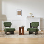 GDFStudio Upholstered Armless Accent Chairs Set of 2 Modern Side Chair - Image 5