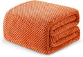 Exclusivo Mezcla Soft Waffle Fleece Bed Blanket King Size, Burnt Orange | by ExclusivoMezcla