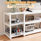 Aquzee White TV Stand for up to 85inch, Entertainment Center for 70 75 80 85" TV - Image 5