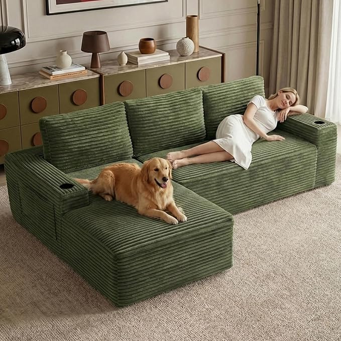 104" Cloud Sectional Couch L-Shaped - Image 8