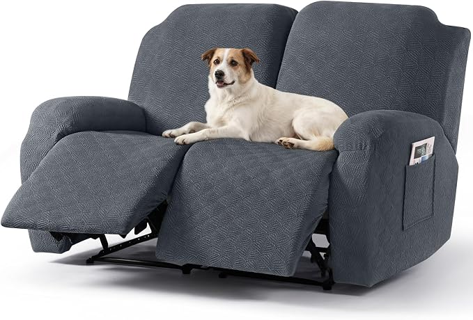 Timeles Extra Wide Recliner Loveseat Cover Oversized Reclining Couch Covers by Timeles-BetterForYourHomeBetterForThePlanet