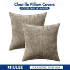 MIULEE Decorative Couch Throw Pillow Covers 20x20 Inch Neutral Khaki 2 Pack | - Image 7