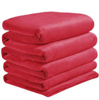 BEDELITE Fleece Blanket Soft Plush Oversized Bed Blanket Red 120"x120" | Ultra - Image 9