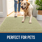 OLANLY Dog Door Mat for Muddy Paws 59x32, Super Absorbent Chenille Mud Mat | - Image 6