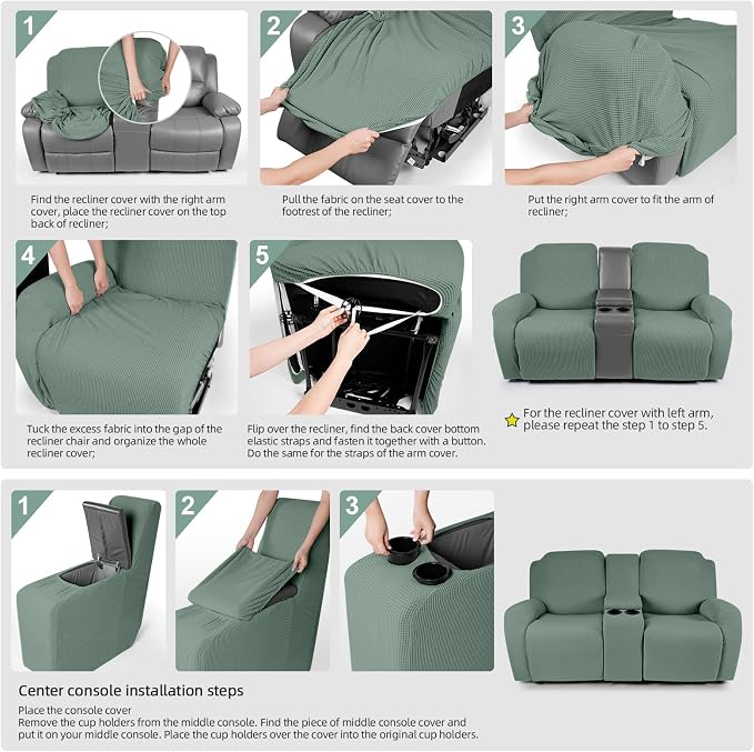 TAOCOCO Loveseat Recliner Cover - Image 6