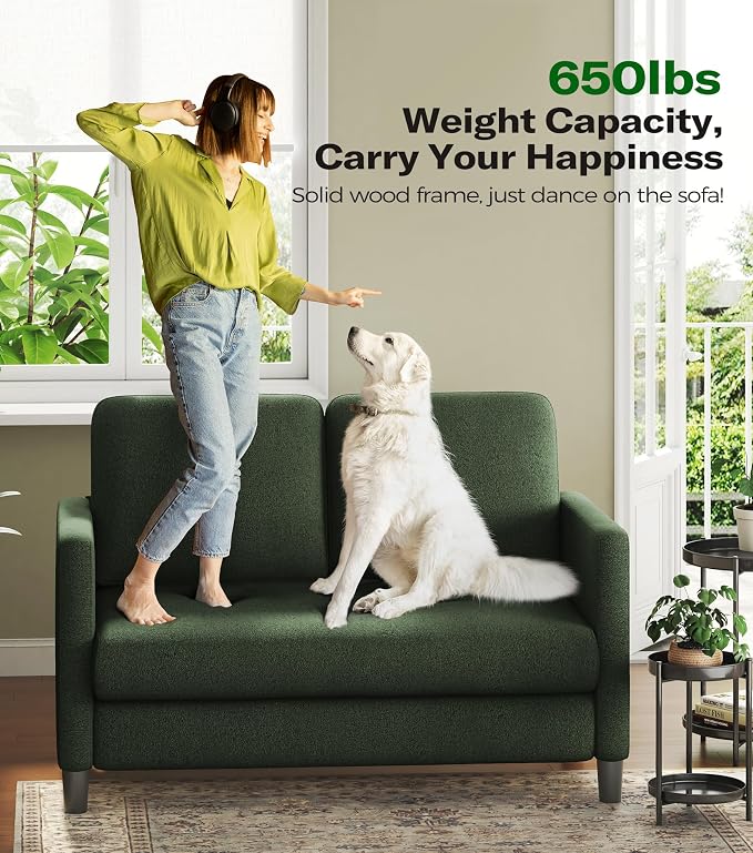 Welzona Loveseat, Comfy Teddy Love Seat - Image 5