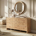 Curved 9-Drawer Dresser for Bedroom, Vanity Desk TV Stand for Living Room by TheBeautyofRusticRefined