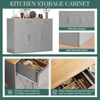 Shintenchi Modern Farmhouse Sideboard Buffet Cabinet - Image 7